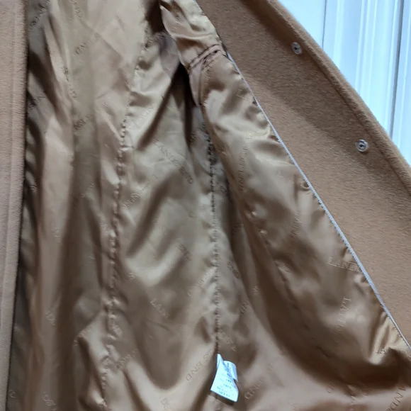 Land's End Tan Pea Coat for Women - Picture 2 of 10